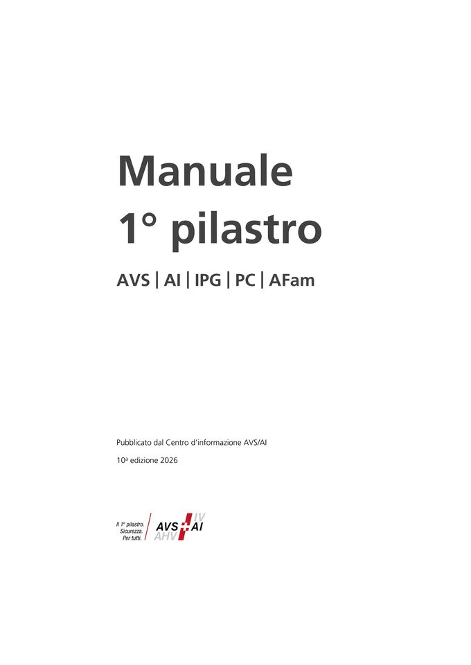 Manuale del 1&deg; pilastro 2026